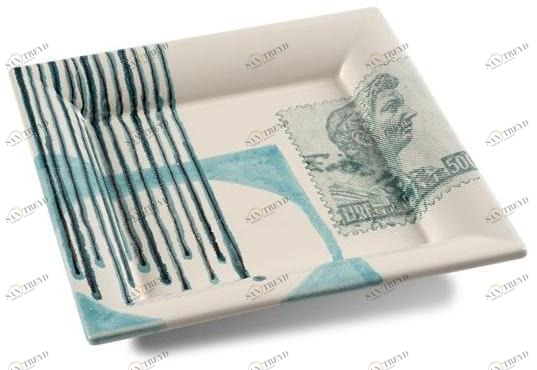 MARIONI Керамический поднос квадратный Postcard 01153g