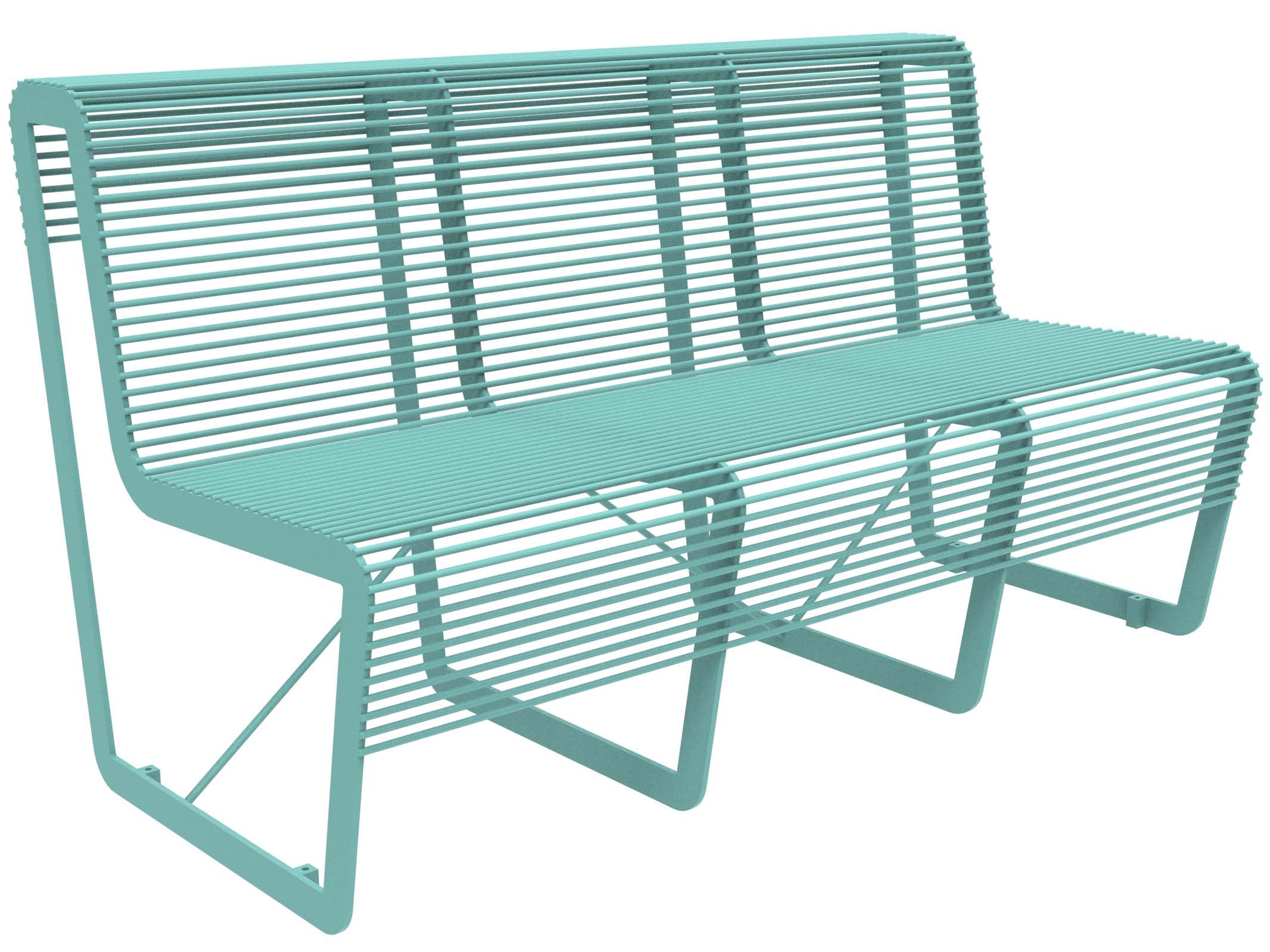 Оцинкованная стальная скамья со спинкой Lazzari Light ARCH-00099033