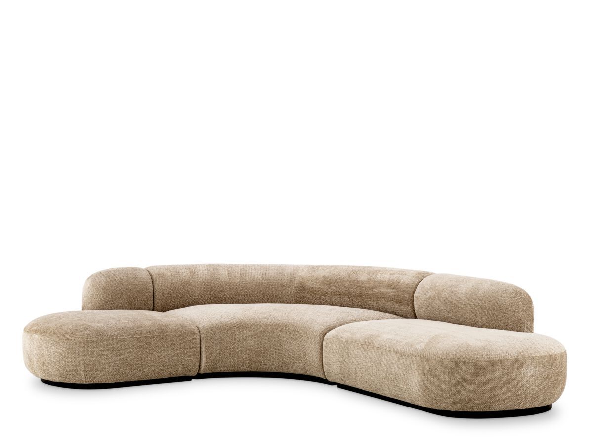 Изогнутый диван из ткани Eichholtz Björn ARCH-00102225