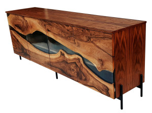 Мебель из смолы и дерева вяза с распашными дверями