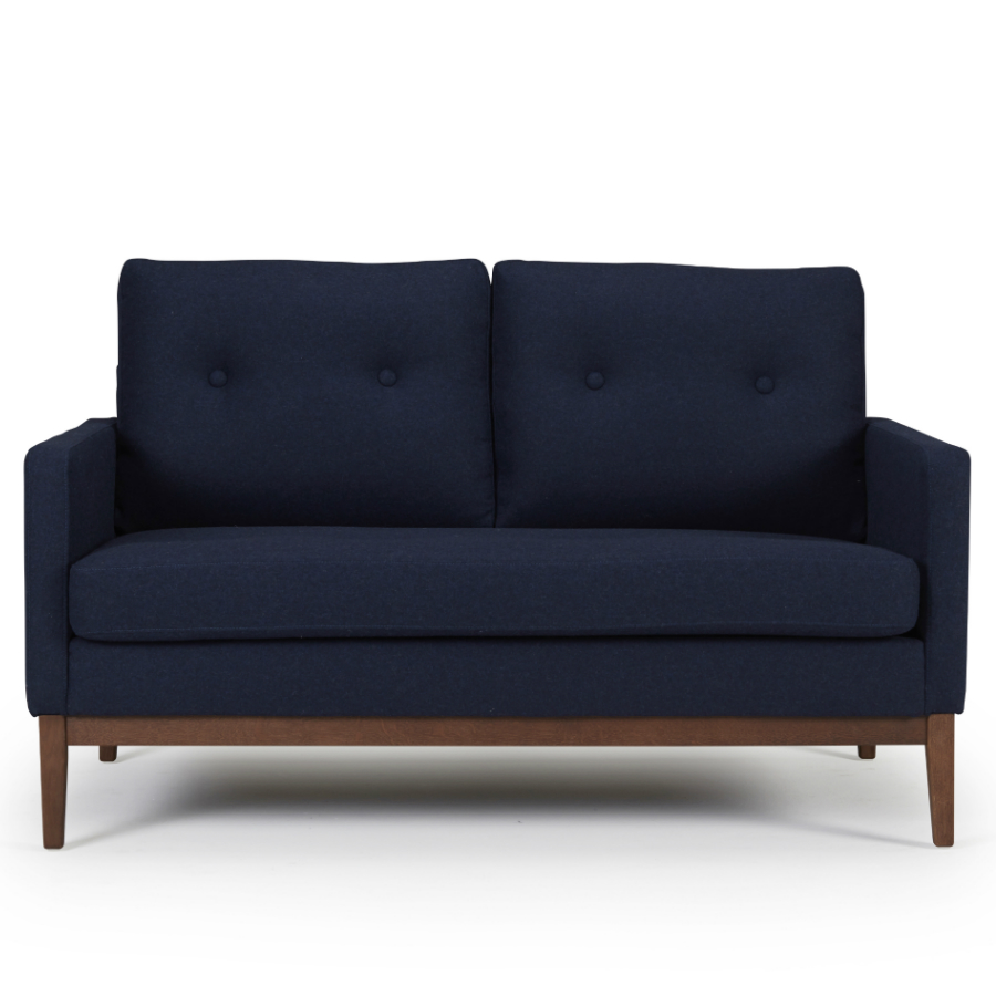 Диван двухместный Finn 01, дуб/орех, темно-голубой Kragelund 3730220521 - Вид №1