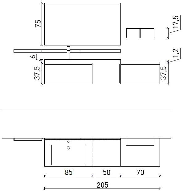 Archeda Подвесная тумба под умывальник Linea sun-id-1453803 - Вид №5
