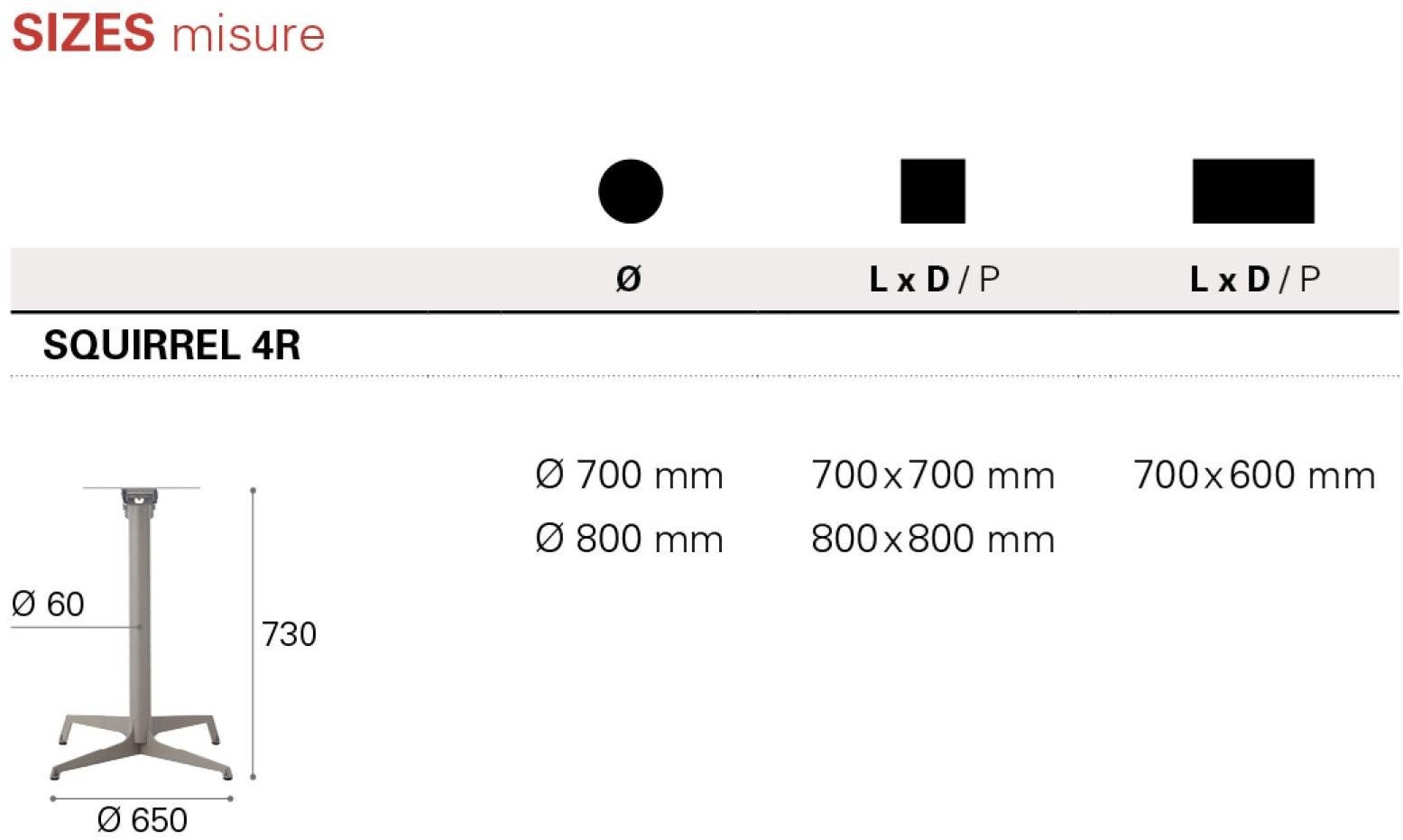 Nitesco Стол квадратный с откидной столешницей Squirrel sun-id-1352226 - Вид №2