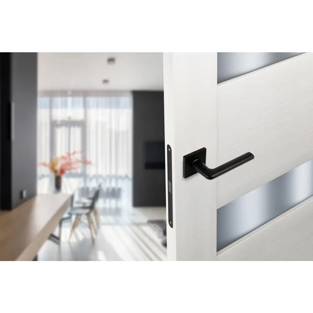 Дверные ручки EDSON EDS-123H-Q2 в элегантном черном исполнении 85170398 STLM-0059394 - Вид №5