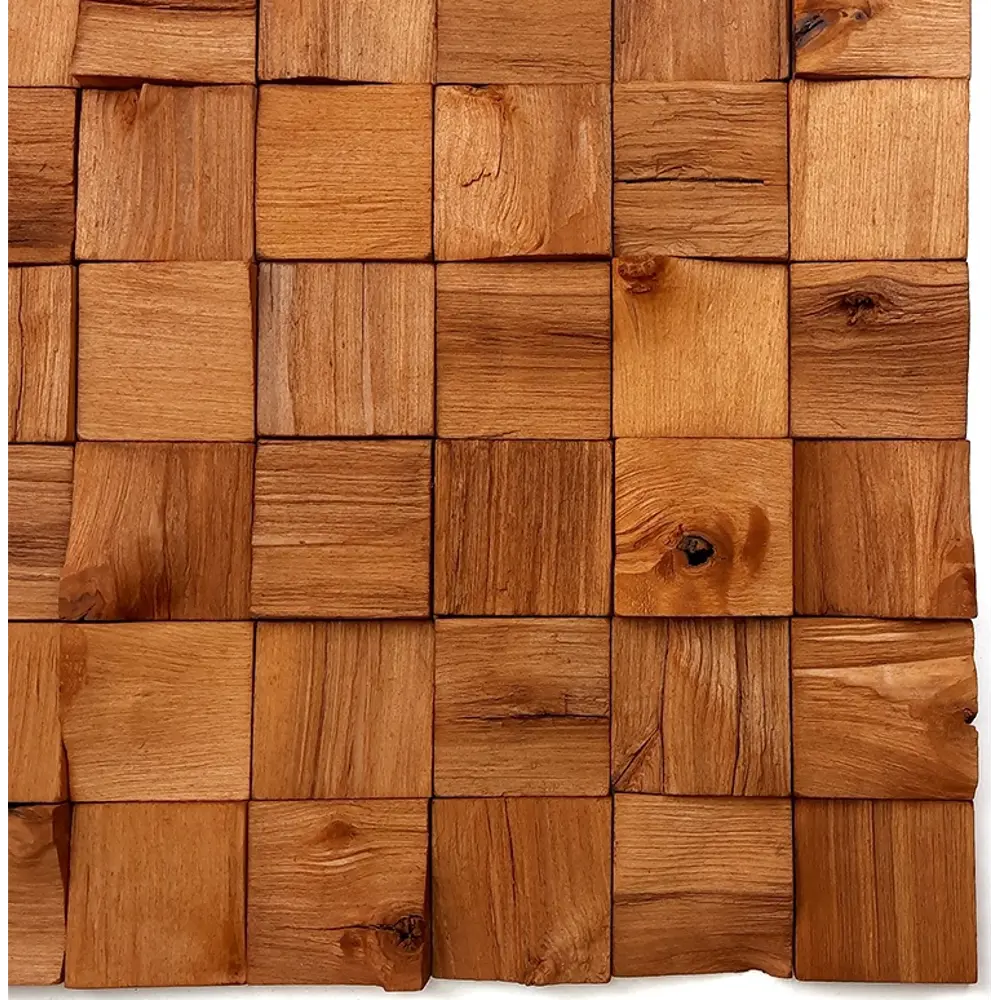 3D мозаика деревянная Arabesco цвет тик 80x80 мм 72 шт. 0.5 м² 85666536 STLM-2052847 