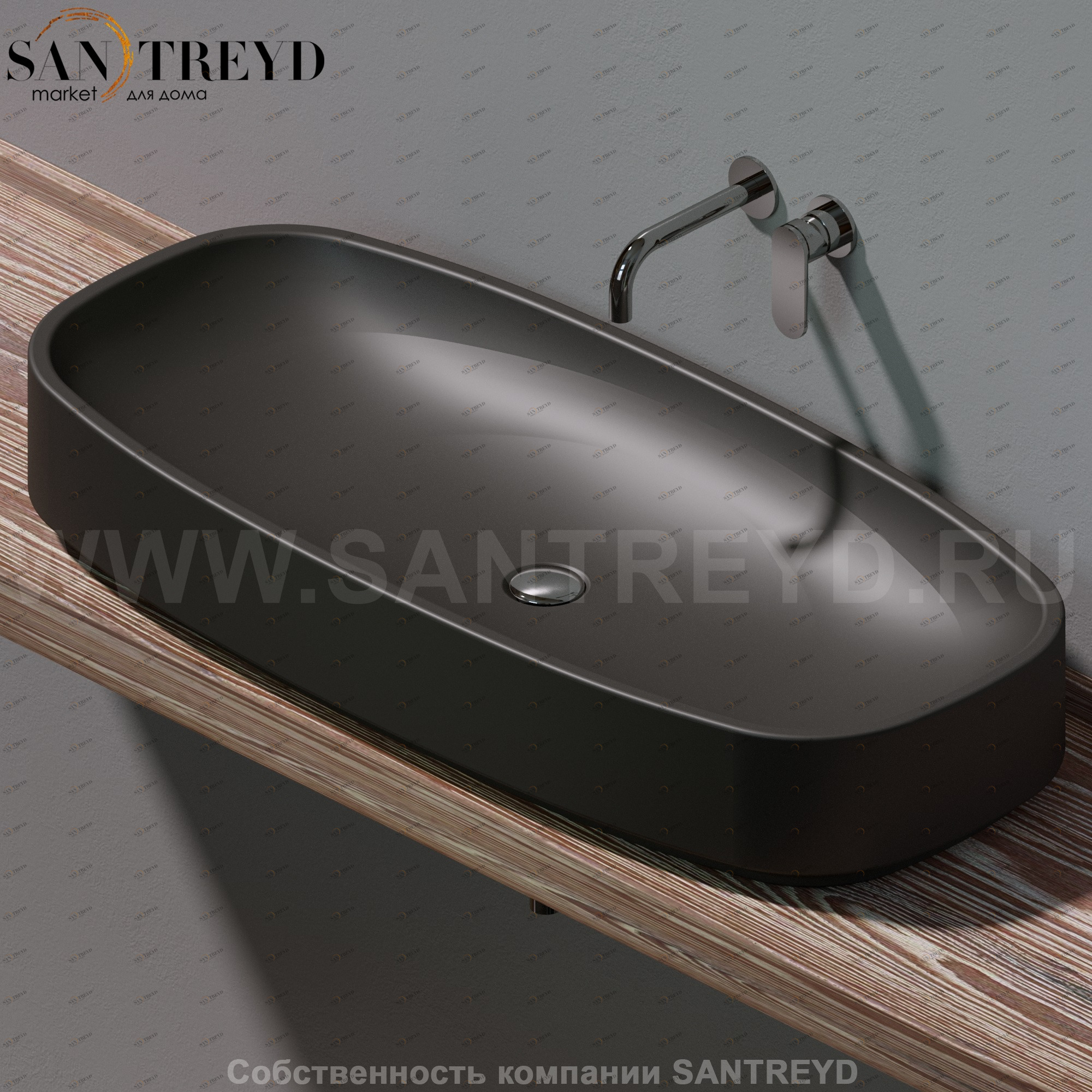 SE4127006 Накладная раковина на столешницу  прямоугольная Ceramica Flaminia Step