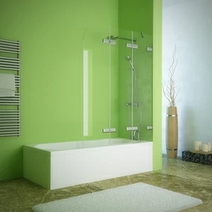 Шторка на ванну 160x160 GV-863A прозрачное стекло 6 мм GUTEWETTER TREND PEARL