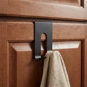 Крючок на дверь KONSENSA 6x11 см цвет черный