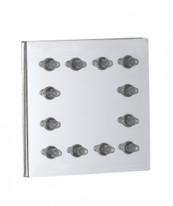 70867 / Q INOX Квадратный спрей для тела из матовой нержавеющей стали 316, функция дождя. Bongio Wellness