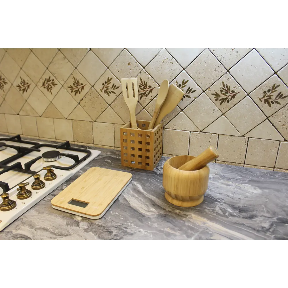 Подставка для приборов BAO 12x12x14 см бамбук Santreyd STLM-2151699 - Вид №5