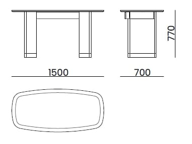 Деревянный стол с кожаной обивкой Bizzotto Italia Atmosphera ARCH-00055564 - Вид №3