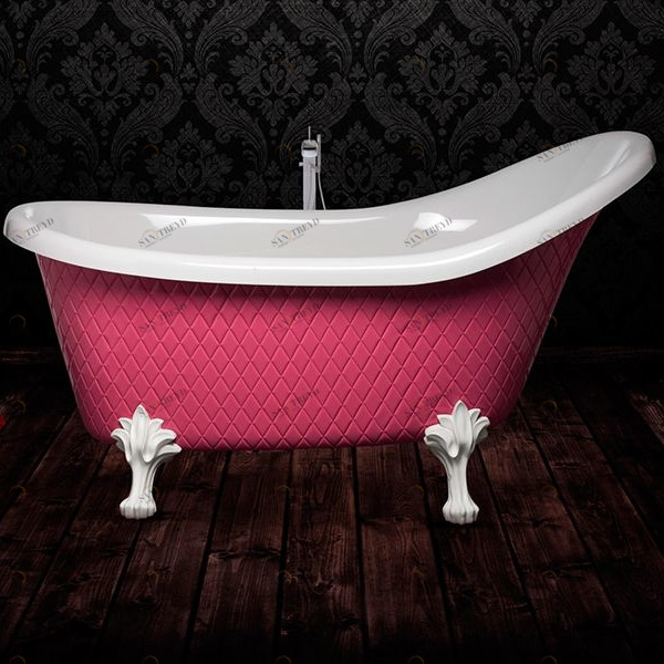 Ванна отдельностоящая Retro Legend Chesterfield Fuchsia Aquamass CHESTERFIELDFUCHSIA