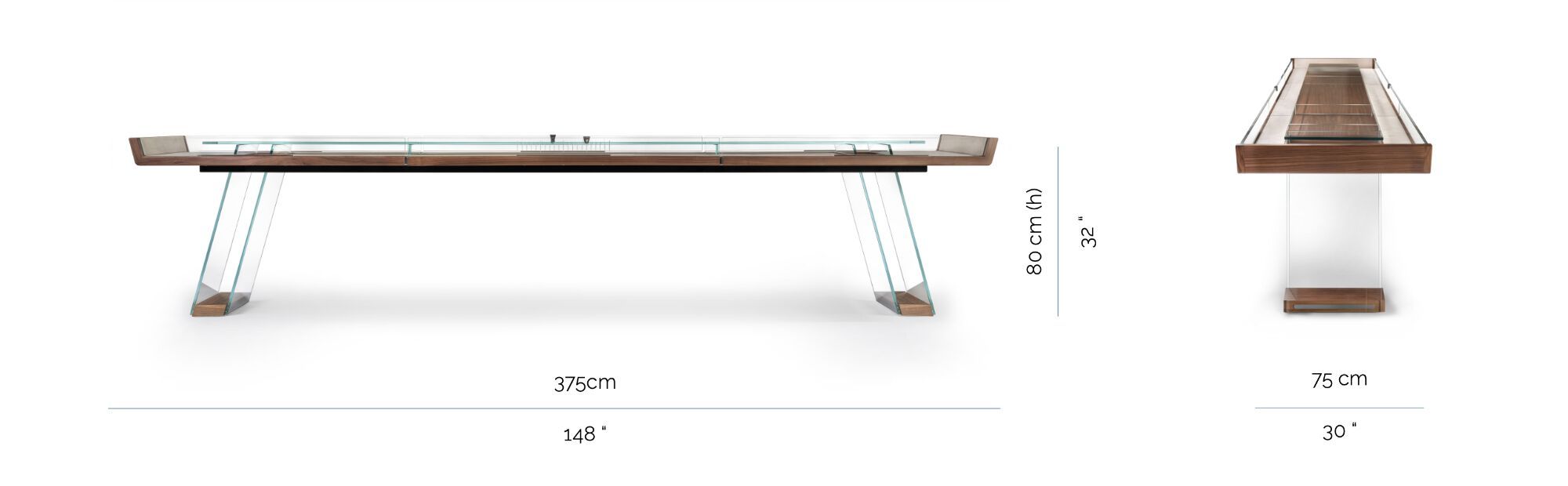 Стол для Шаффлборда из массива дерева и стекла Impatia ARCH-00098020 - Вид №10