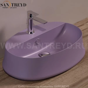 SH05PRUGNAMATT Накладная раковина на столешницу  овальная Simas Sharp