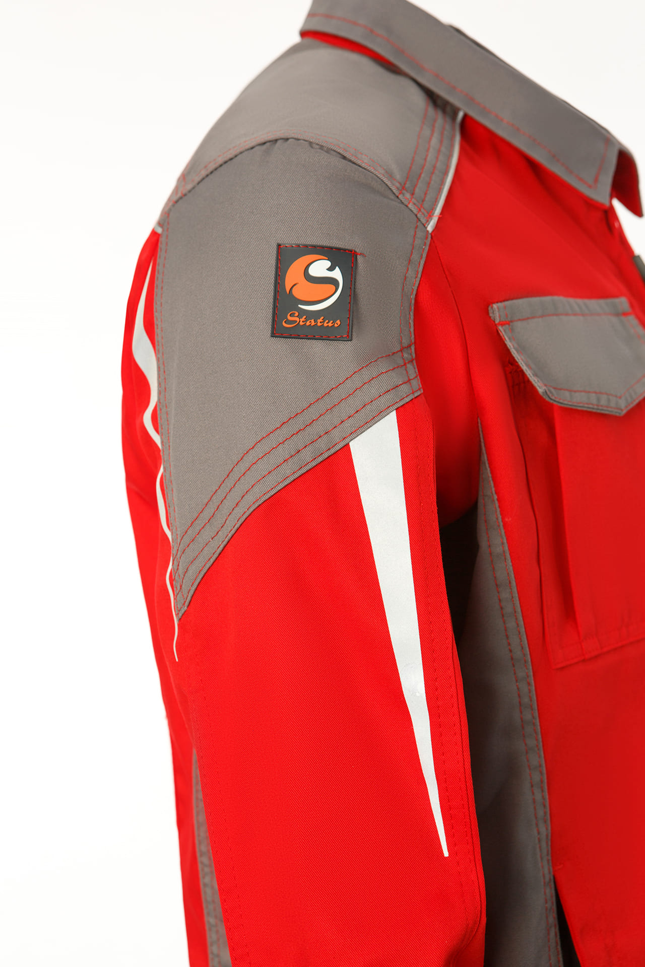 64648 Костюм  NEW 2 красный с серым STATUS  Летняя спецодежда  размер 64-66/170-176  - Вид №7