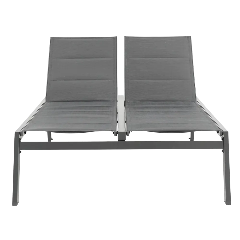 Шезлонг Naterial Isboa 128x43x203 см алюминий/полиэстер серый STLM-2043302 - Вид №3