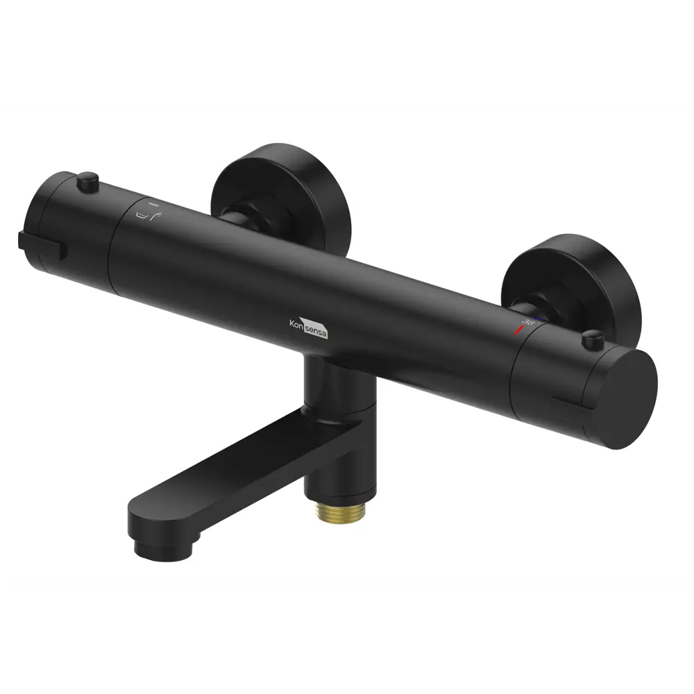 Смеситель термостатический KONSENSA Нарни YH5418-1PC с изливом цвет черный матовый STLM-2116430
