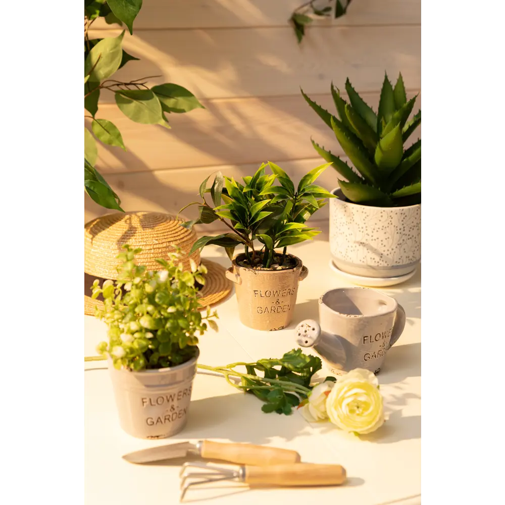 Кашпо-кактусник 9.5x9x12 см v0.42 л керамика коричневый GARDMAX STLM-2010609 - Вид №4