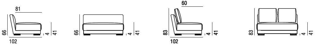 Verzelloni Модульный тканевый диван Lyndon sun-id-1436684 - Вид №7