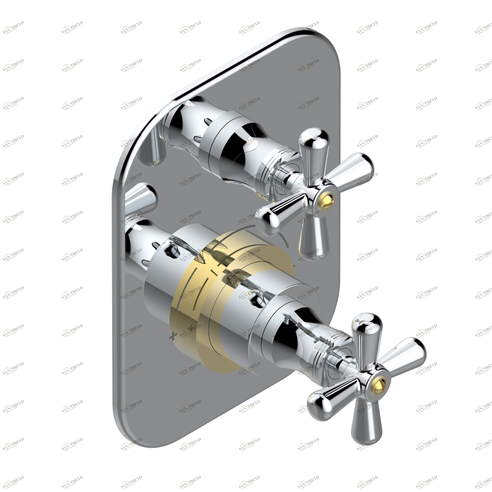 G7A-5300BE Ручки регулировки для термостата THG с вентилем арт.5300AE Thg-paris Beaubourg Хром/золото G7A 5300BE CAT.A
