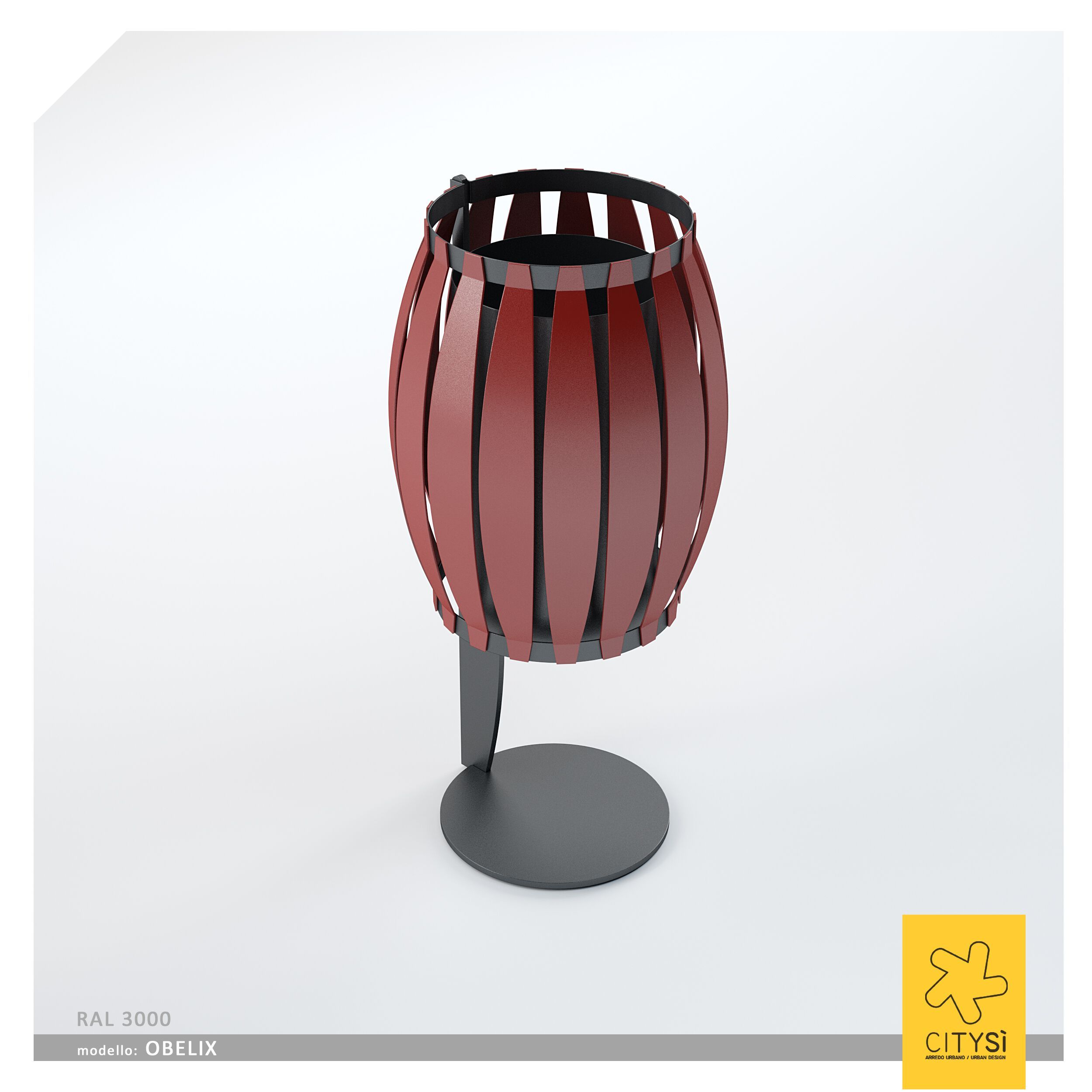 Наружная стальная стойка для мусора CITYSì OBELIX ARCH-00046953 - Вид №1
