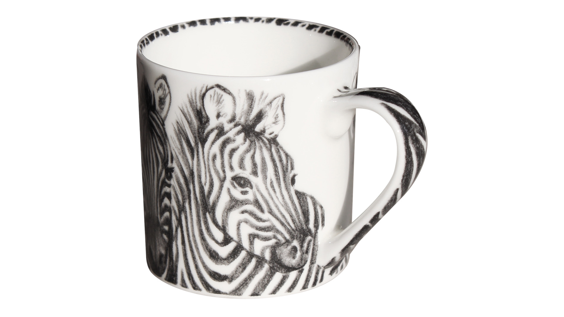 10640815 Taitu Чашка для эспрессо с блюдцем Taitu "Дикий нрав. Зебра" 100мл Фарфор костяной  - Вид №3