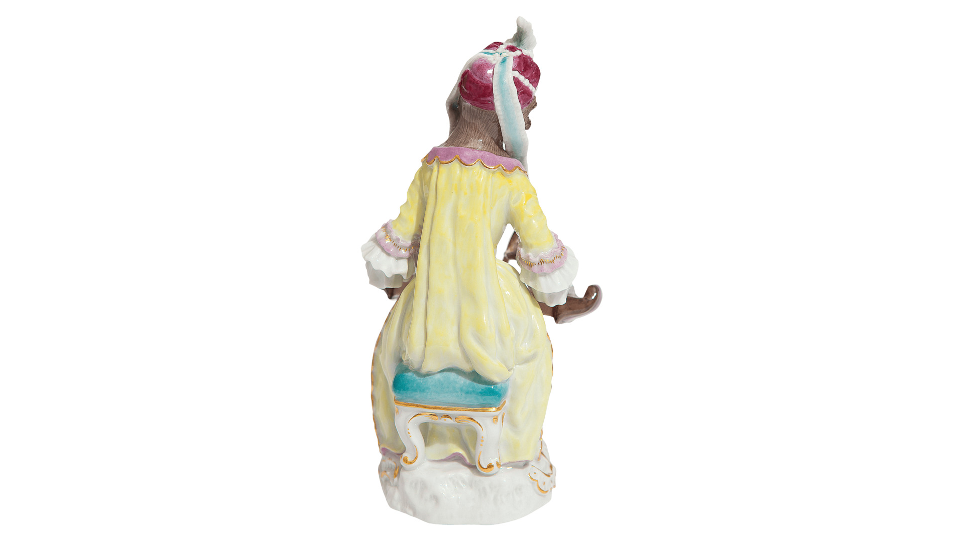 10645721 Meissen Фигурка Meissen "Обезьяний оркестр.Обезьянка с цитрой" 13,5см (лим.вып. 2020г. 310шт.) Фарфор, Керамика  - Вид №1