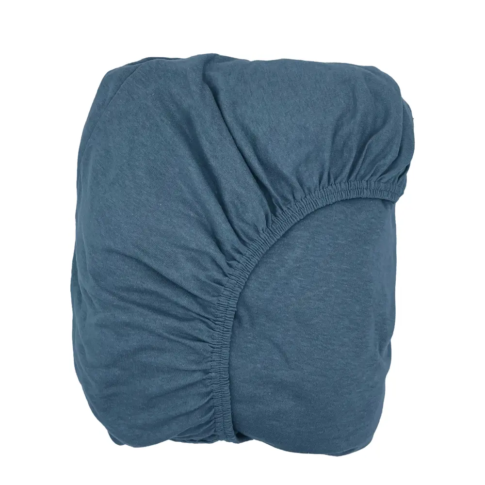 Простыня 160x200 см трикотаж на резинке цвет синий Ardenza STLM-2196386