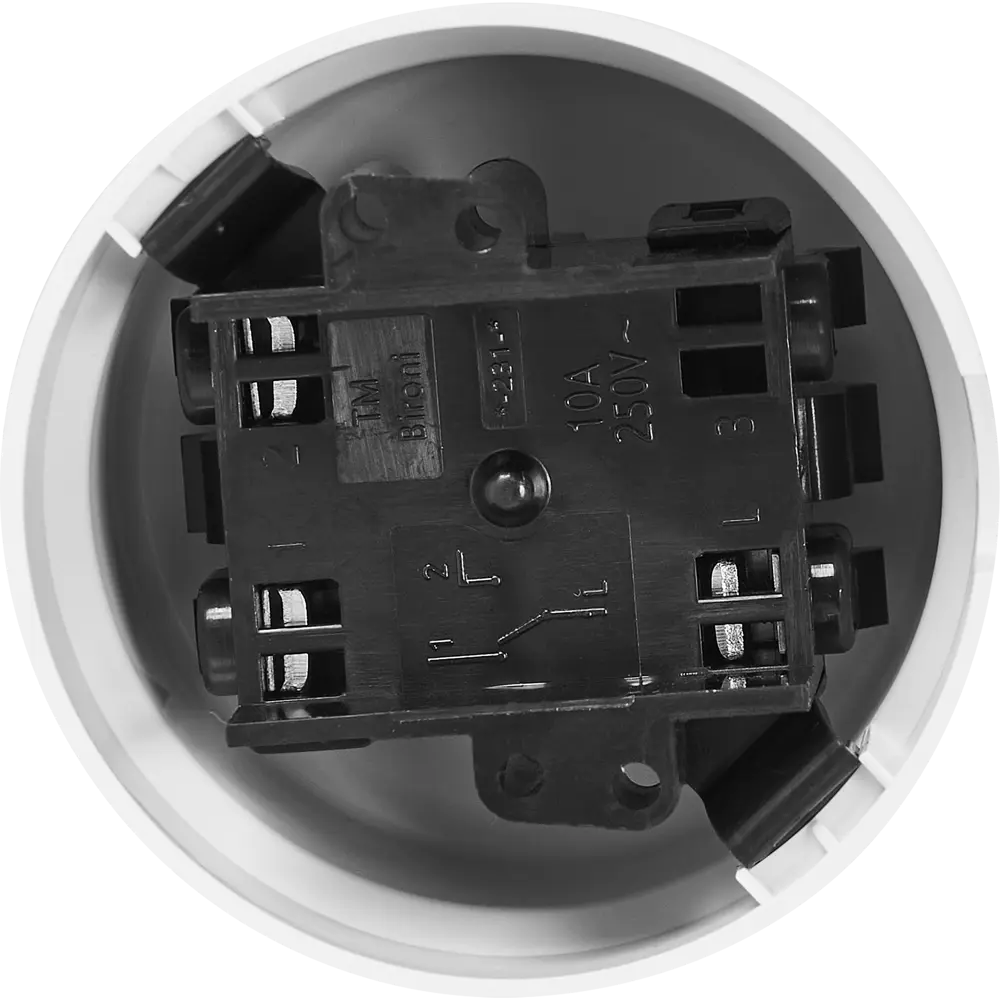 Выключатель накладной Electraline 1 клавиша цвет белый Ретро STLM-2085865 - Вид №2