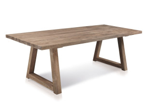 Деревянный прямоугольный садовый стол