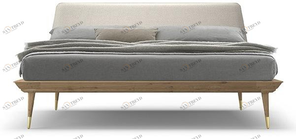 Callesella Arredamenti Двуспальная кровать из дуба с мягким изголовьем Cocò COCO sun-id-1377323