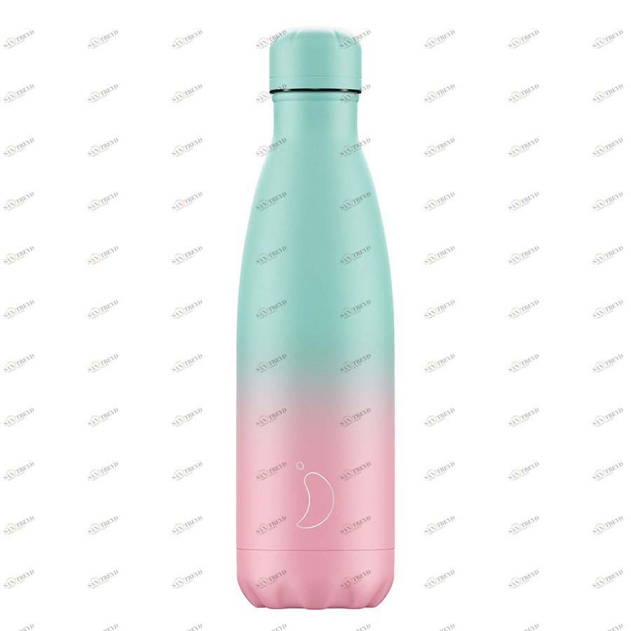 Термос 500 мл розовый с голубым Gradient Pastel CHILLY'S BOTTLES ДИЗАЙНЕРСКИЕ 00-3947986 Голубой;розовый 
