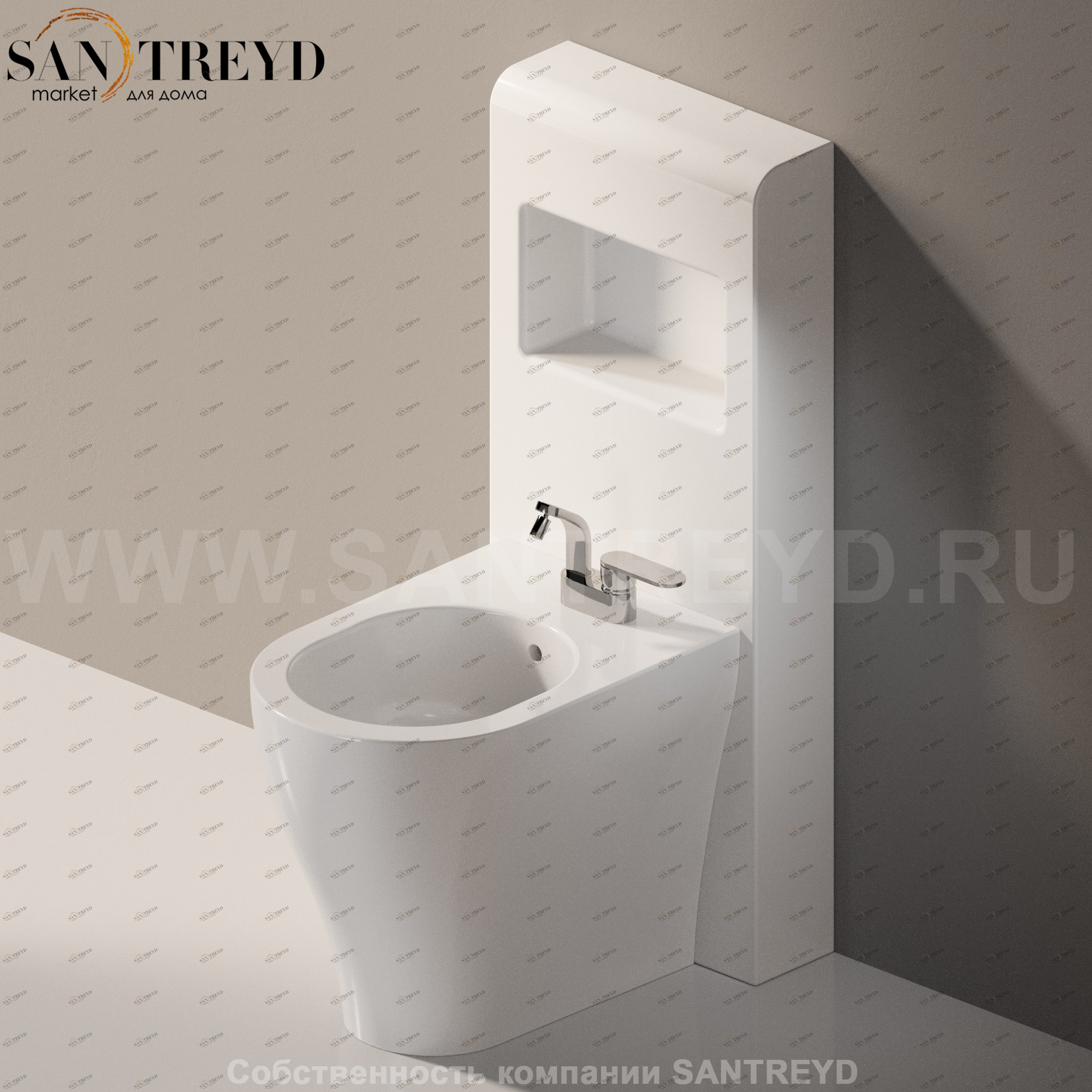 TR409016 Биде напольное Niagara Ceramica Flaminia