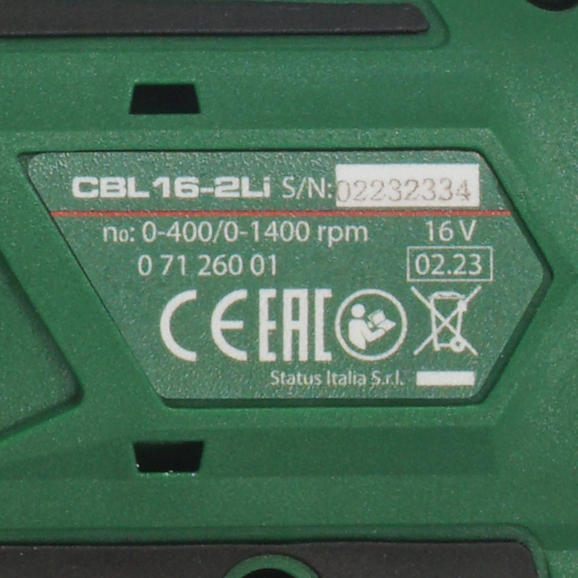 Дрель-шуруповерт STATUS CBL16-2Li 9974372 STDN-0103879 - Вид №3