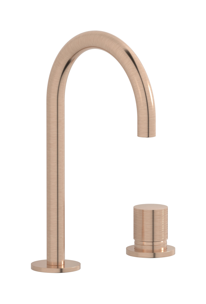 Смеситель для раковины на 2 отверстия WE ARE IB vn706rs Brushed Rose Gold Vinile