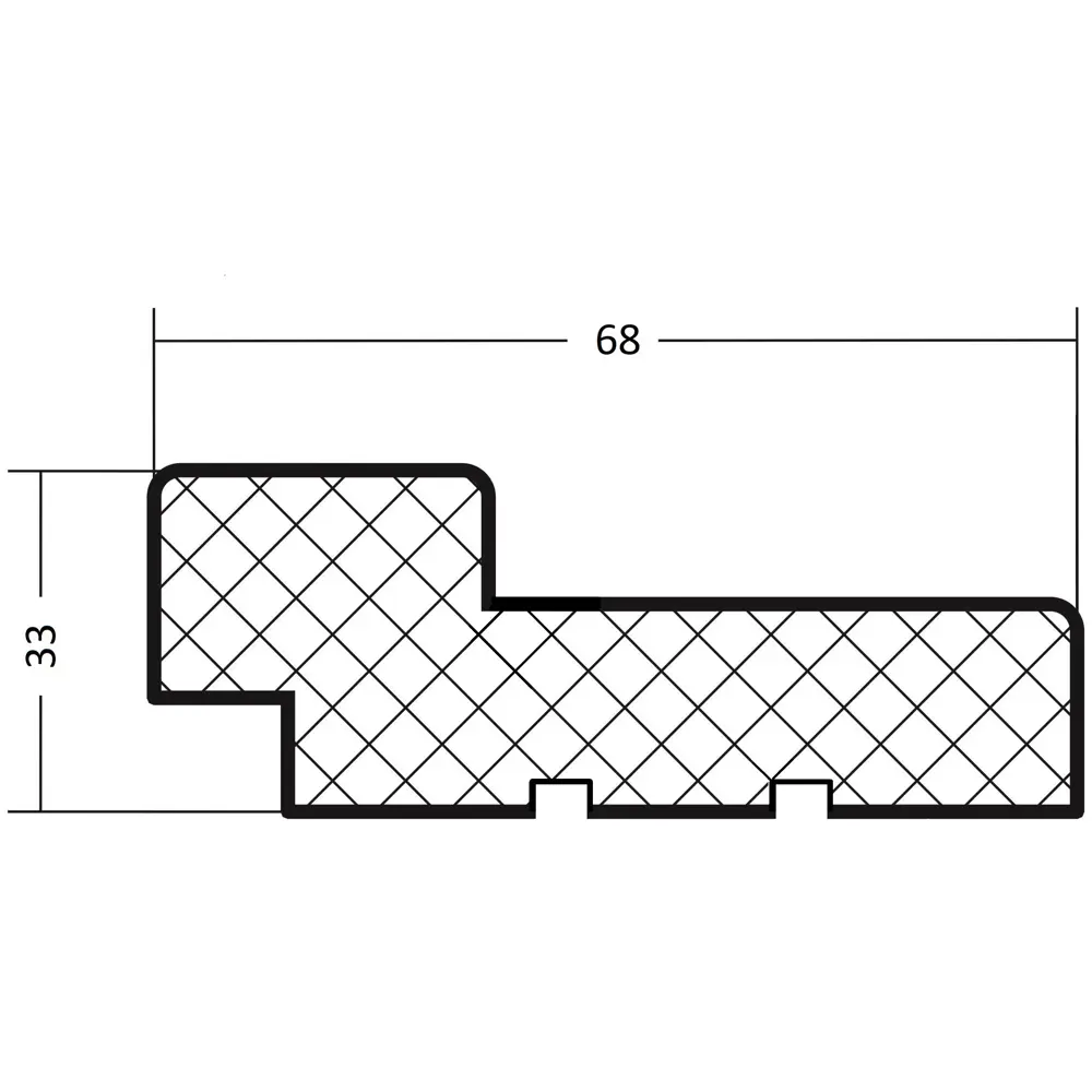 Дверная коробка 2100x68x33 мм массив дерева цвет натуральный (комплект 3 шт.) 82247723 STLM-2209159 Santreyd  - Вид №2