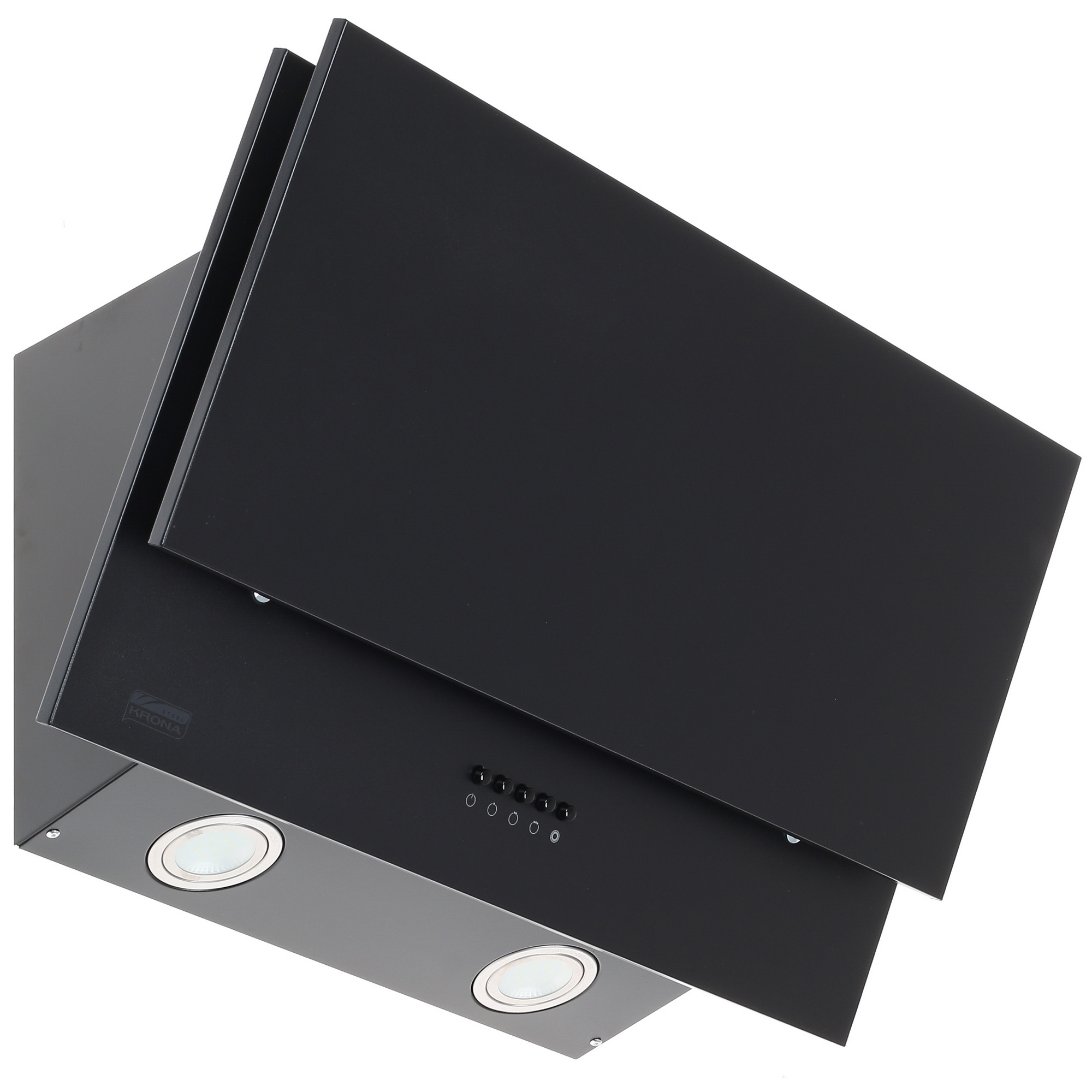 1222077 Вытяжка наклонная KRONA OLLY 600 PB черный/черный STDN-0135377