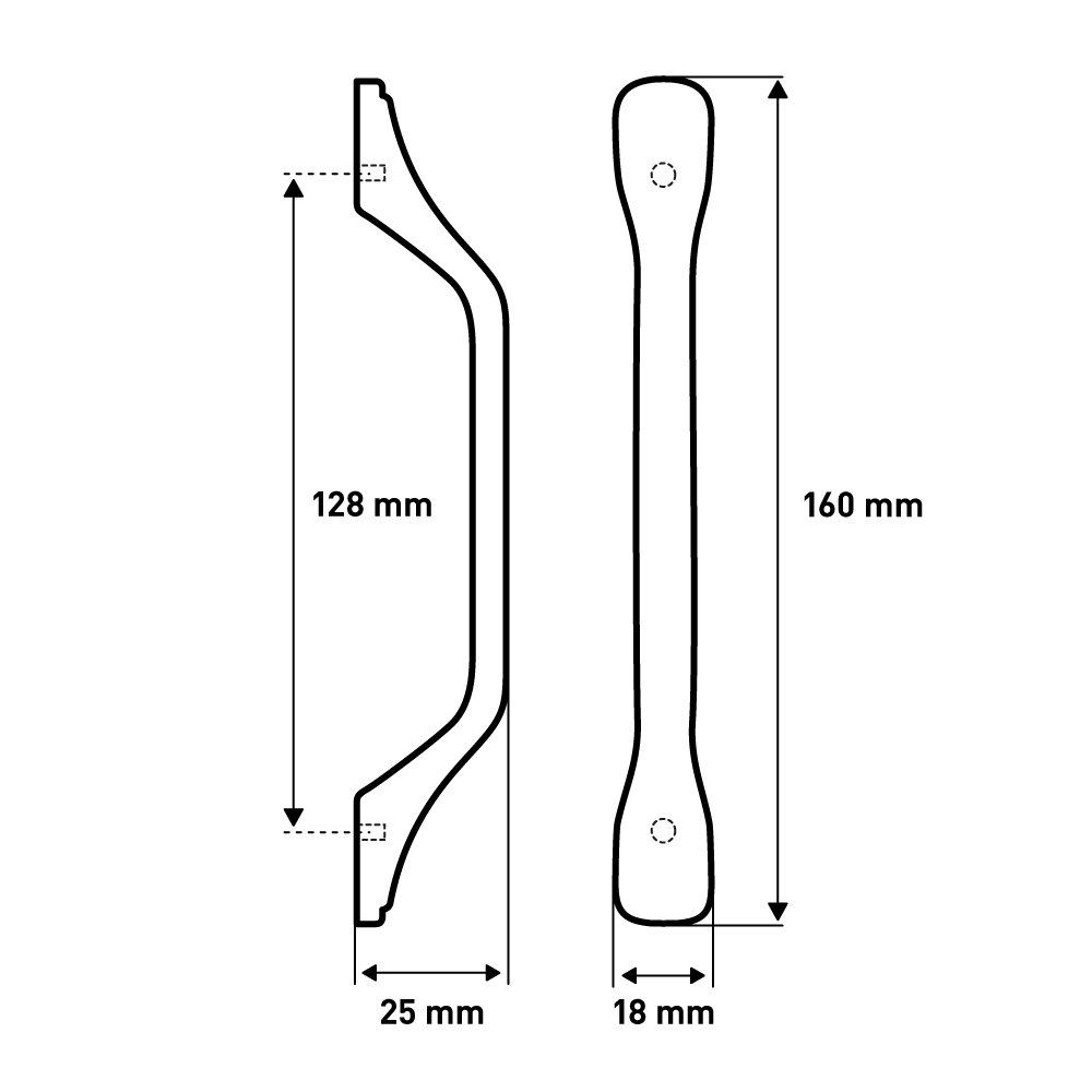 Мебельная ручка  Скоба, 128 мм, никель LJPS0154 Public Steel Россия  - Вид №4