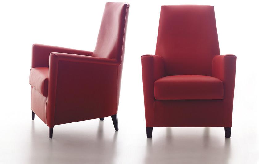 Verzelloni Съемное кожаное кресло с высокой спинкой Calvino sun-id-1462912 - Вид №4