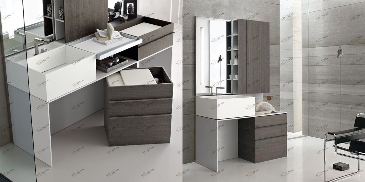 Toscoquattro Тумба 120 см под раковину с вырезом под слив ELEMENTS серая 20A70GA