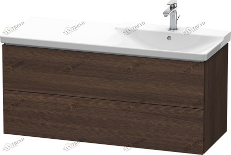 LC625505353 L-Cube Тумбочка подвесная Каштан темный, декор Duravit