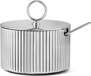 10661439 Georg Jensen Сахарница с ложкой Georg Jensen "Бернадот" 7,9см Сталь нержавеющая