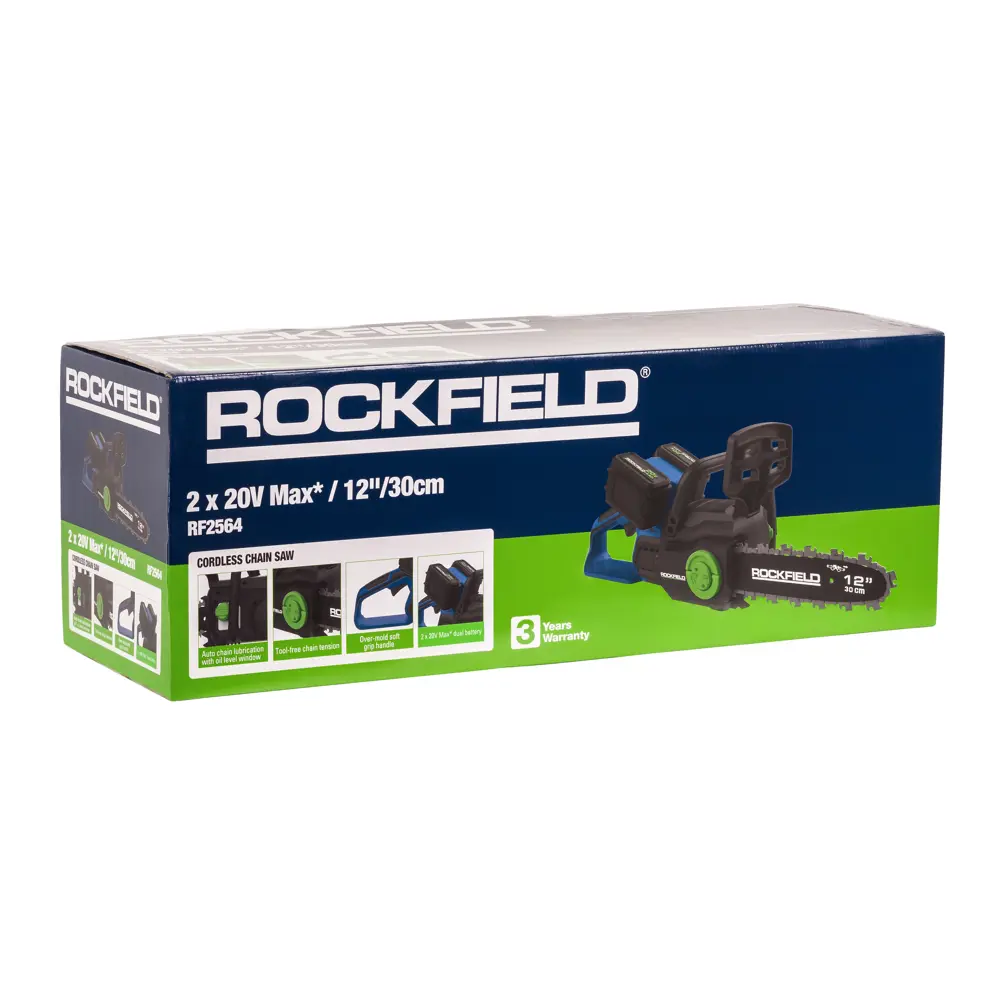 Аккумуляторная цепная пила Rockfield RF2564 с двумя батареями 4 Ач 89413580 STLM-1566831 - Вид №14
