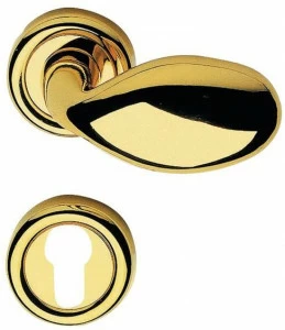 LINEA CALI' Ручка дверная из латуни в классическом стиле с замком Kuba pomolo