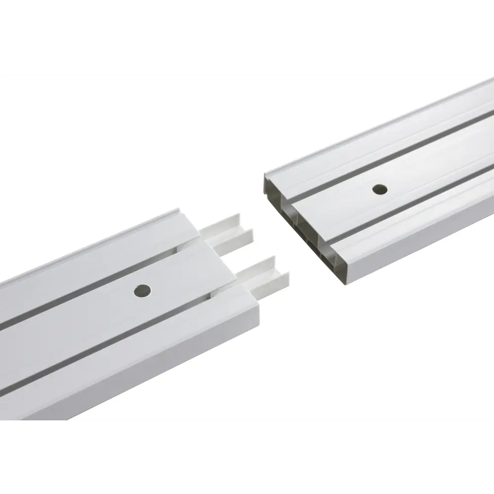 Шинный карниз в наборе двухрядный KREAFORTA 440 см пластик белый STLM-2171999 - Вид №3