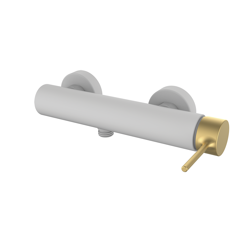 47324417 PREMIUM Белый смеситель для душа Белое Матовое Золото GRB MIXERS 