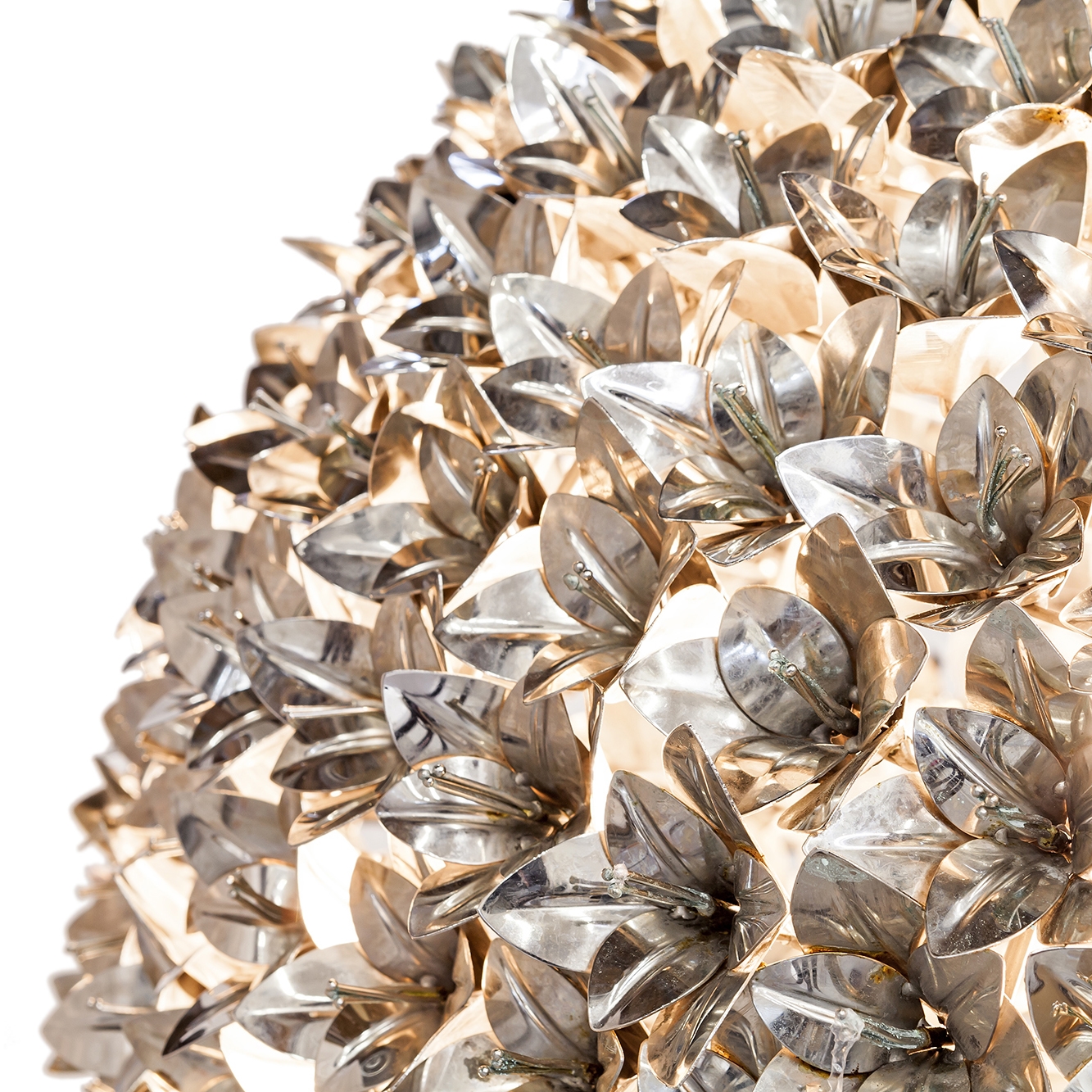 500253-02 ABHIKA ЛАМПА ЦВЕТОЧНЫЙ ШАР SILVER  - Вид №1