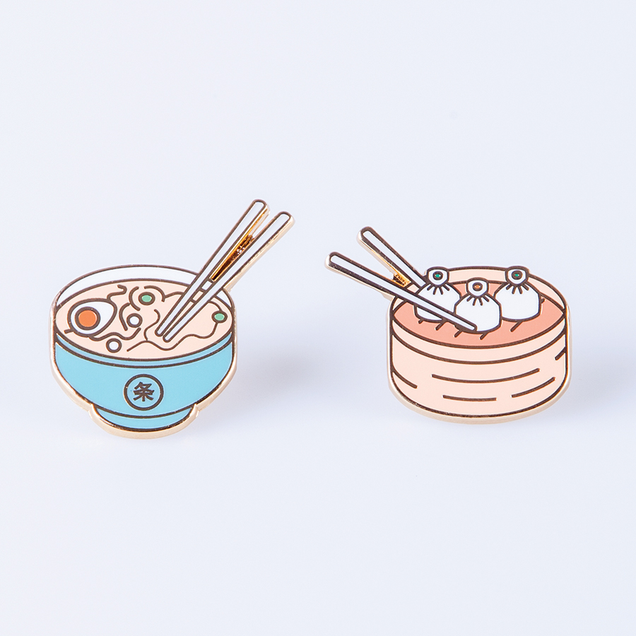 DYPINSASF Набор из 2-х металлических булавок pinaholic asian food Doiy 