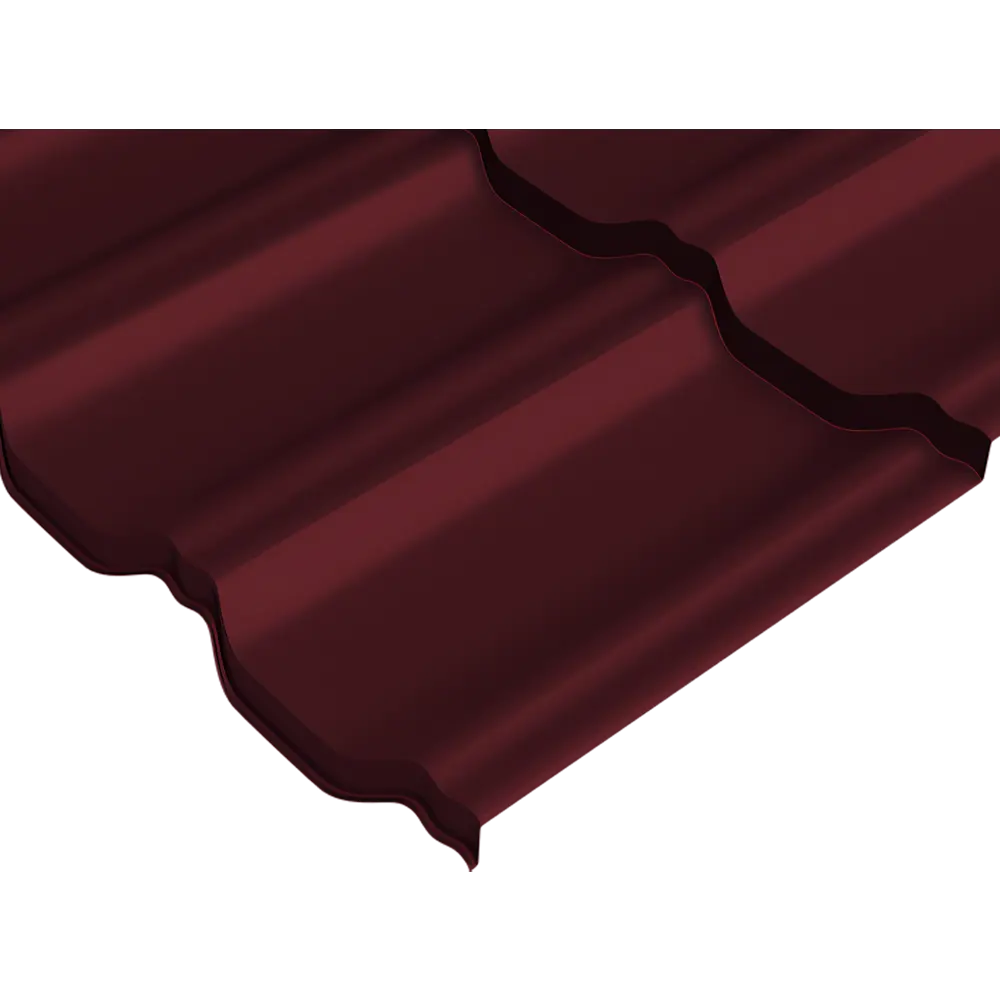 Металлочерепица 0.5 мм ГОСТ 720x1180 мм RAL 3005 красный Grand Line STLM-2069205