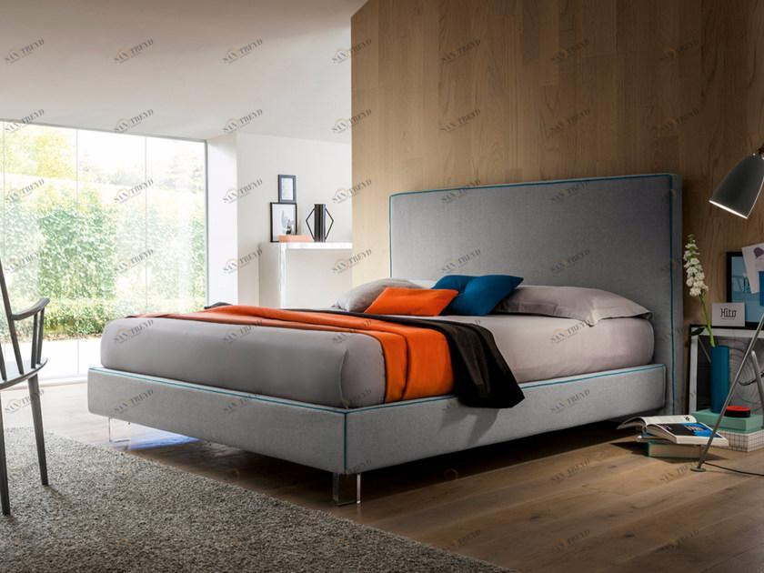 Felis Двуспальная кровать из ткани с высоким изголовьем Bed stories sun-id-1365984